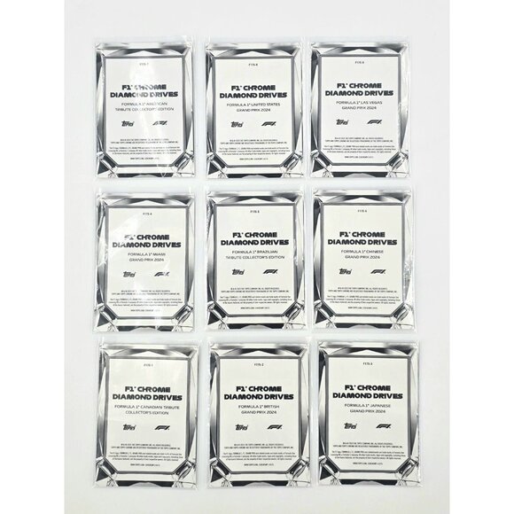 2025 Topps Chrome F1 Formula 1 Diamond Drives Insert Complete Set 9 Cards #F175 - Picture 3 of 3
